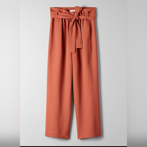 NWOT WILFRED ARITZIA Pants | Size 2 | Paperbag | High Rise Tie Front Trouser - Picture 7 of 14